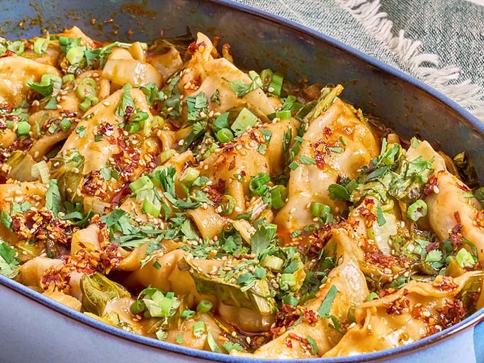One Pan Dumpling Dinner