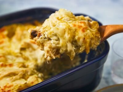 Quick and Easy Green Chile Chicken Enchilada Casserole