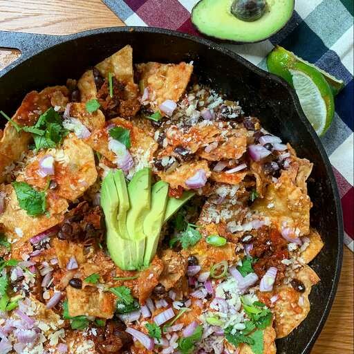 Quick Black Bean Chilaquiles