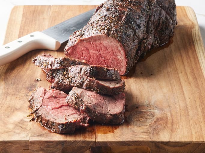 Grilled Beef Tenderloin with Herb-Garlic-Pepper Coating