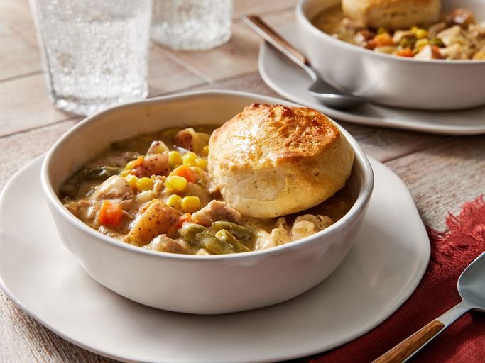 Slow Cooker Chicken Pot Pie With Biscuits