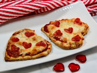 Mini Heart-Shaped Naan Pizzas