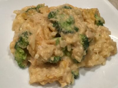 Broccoli, Rice, Cheese, and Chicken Casserole