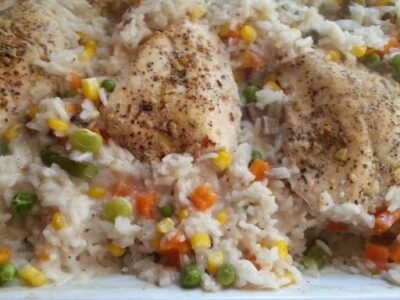 Campbell's Cheesy Chicken and Rice Casserole