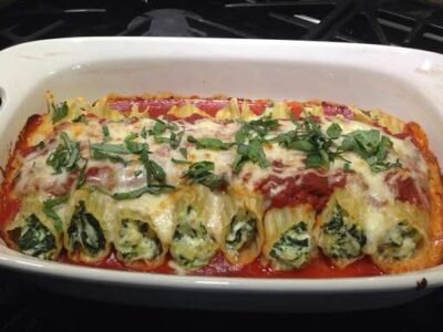 Spinach Cheese Manicotti