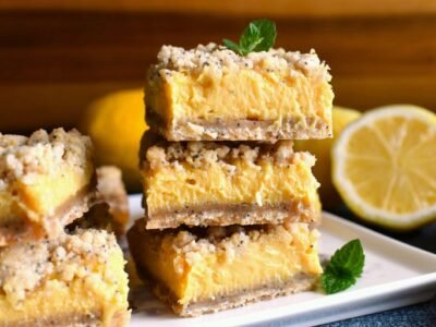 Lemon Curd-Poppy Seed Crumb Bars