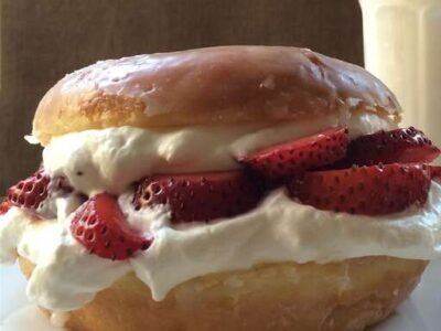 Glazed Doughnut Strawberry Shortcake