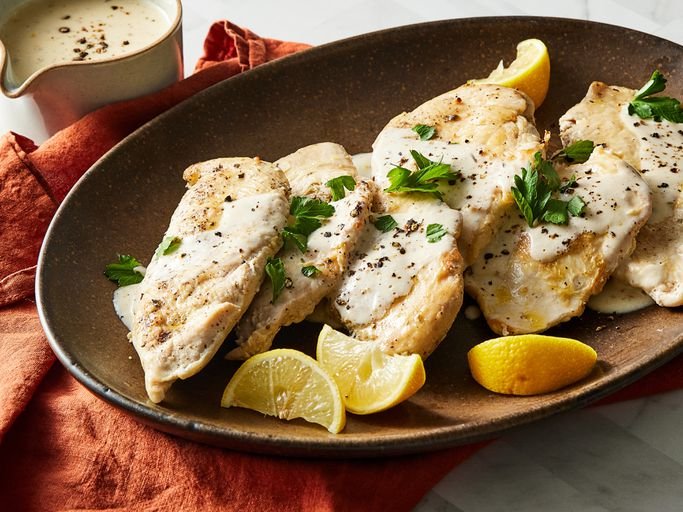 Slow Cooker Creamy Lemon Herb Chicken